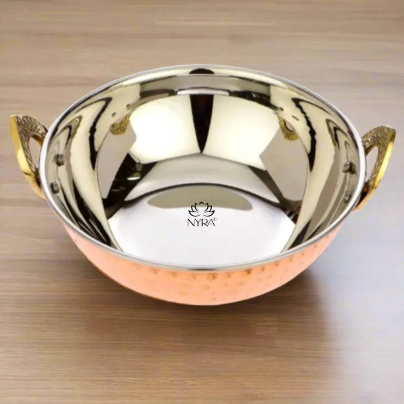 Sizzora Stainless Steel Kadhai (250 mL) - Copper media 5