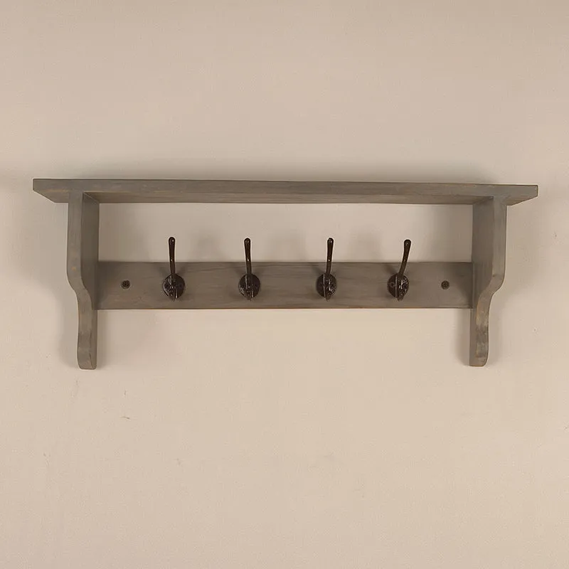 Virasat Wooden Wall Shelf Organiser with Key Holders media 5
