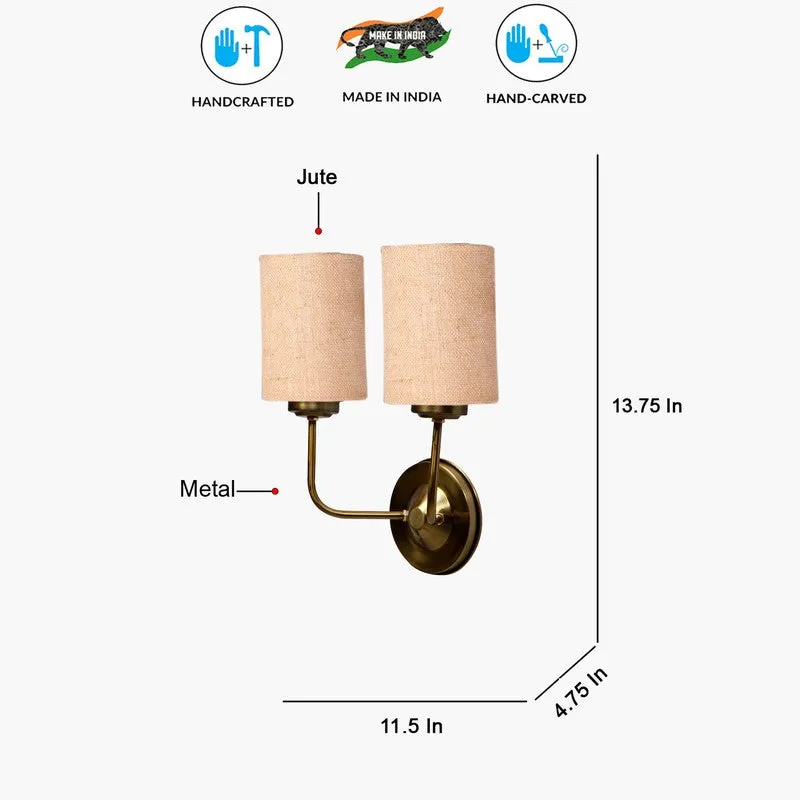 Lumoire Duo Metal Wall Lamp - Gold,Beige media 8
