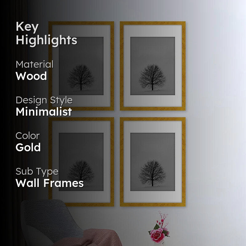 Tinge Photo Frame (Gold) - Set Of Four media 2