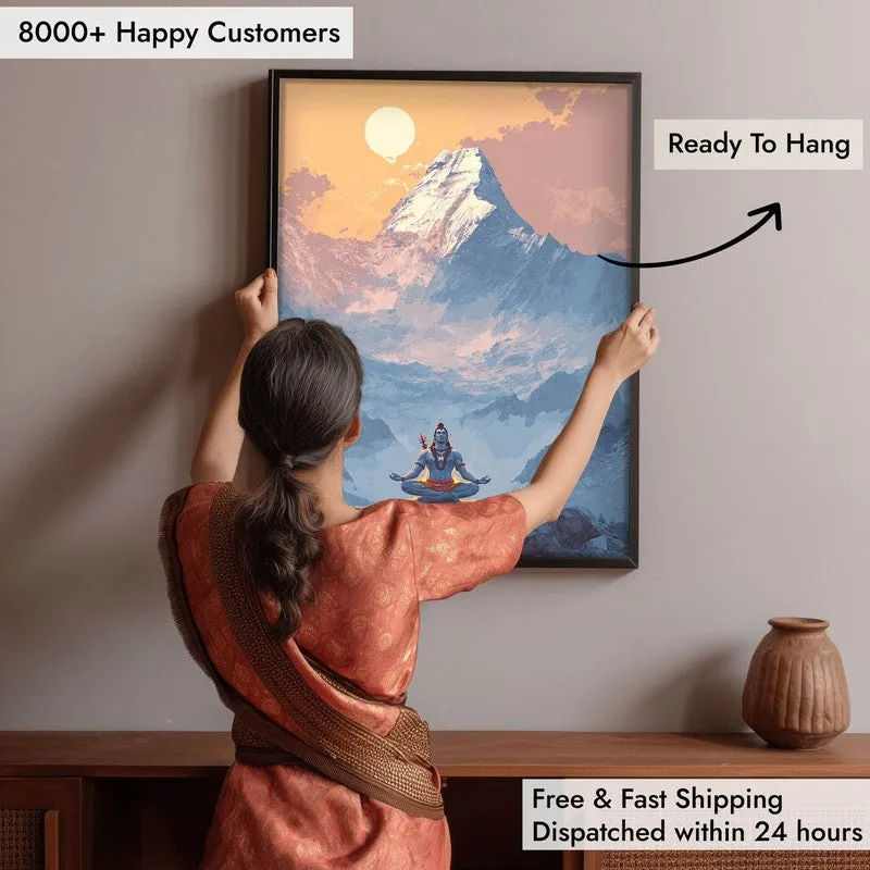 Mahadev Meditating Blissful IV Wall art media 5