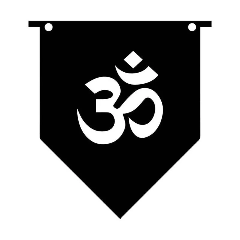 Om Typography Mild Steel Wall Accent media 3