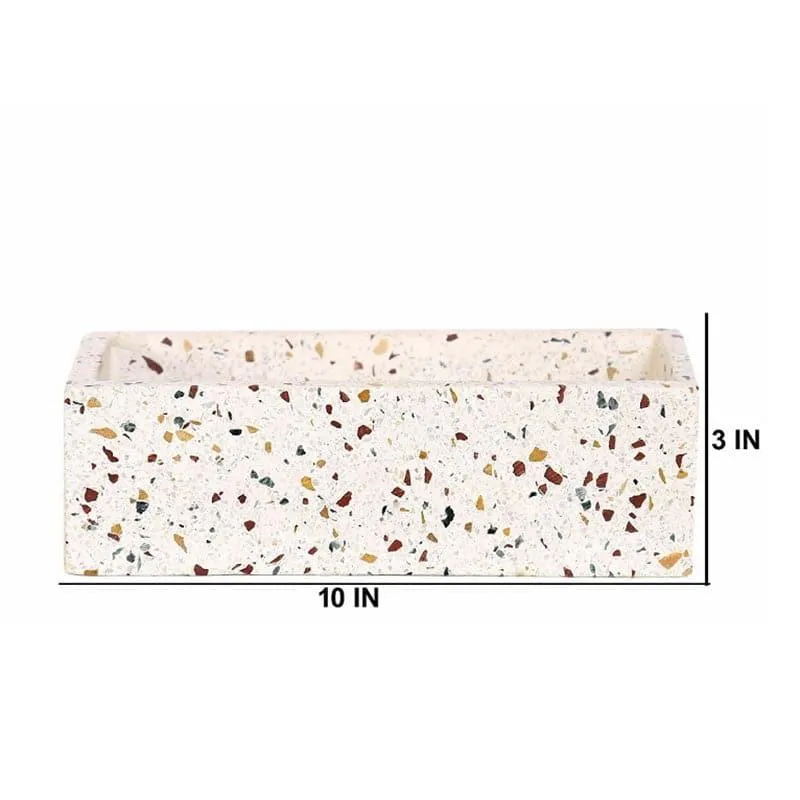 Rectangle Terrazzo Hand Crafted Marble Planter media 5