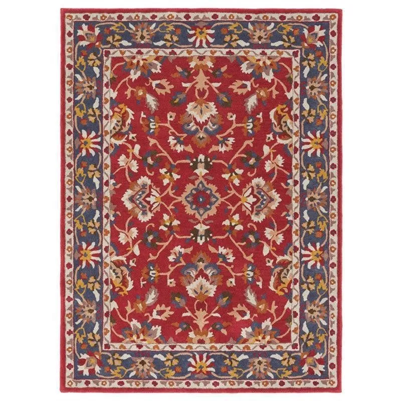 Shenlong Hand Tufted Ethnic Wool & Nylon Carpet - Red media 1