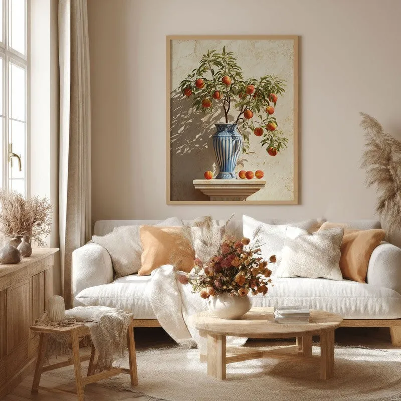 Soft Shadow Play Canvas Wall Painting - Brown Frame media 4
