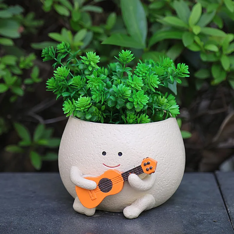 Guitarist Resin Planter media 3