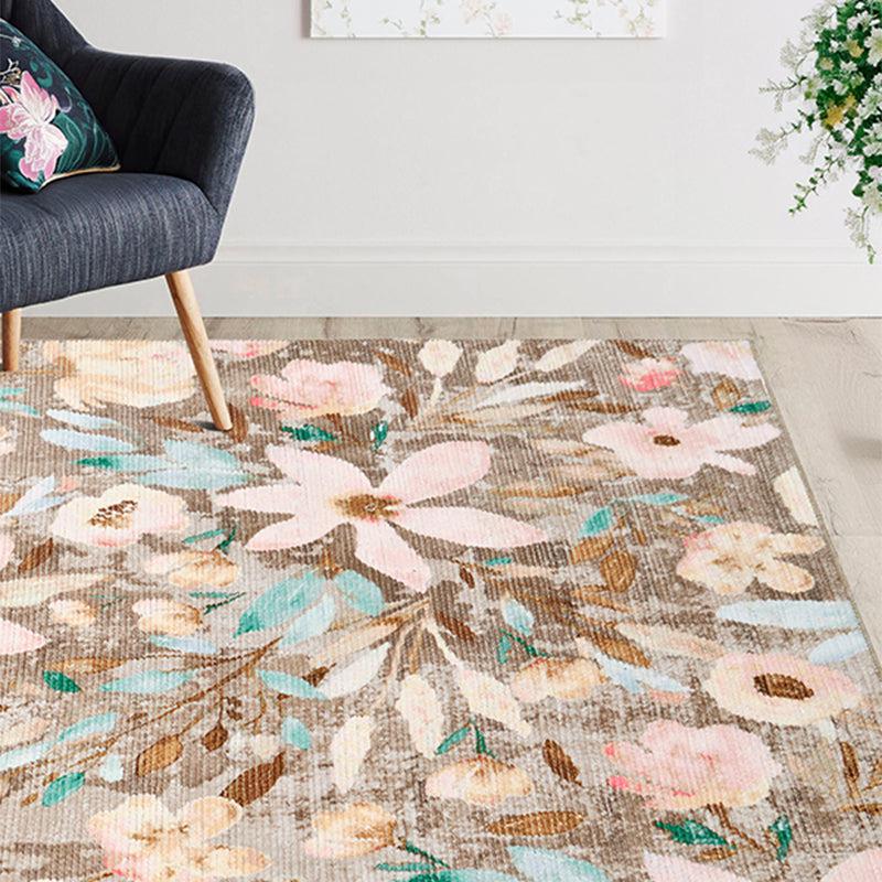 Abigail Floral Carpet - Pink & Beige media 3