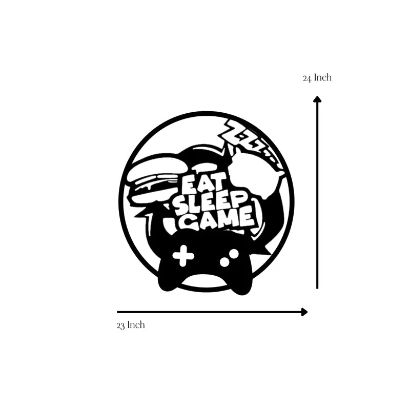 Eat Sleep Game Iron Wall Accent media 5