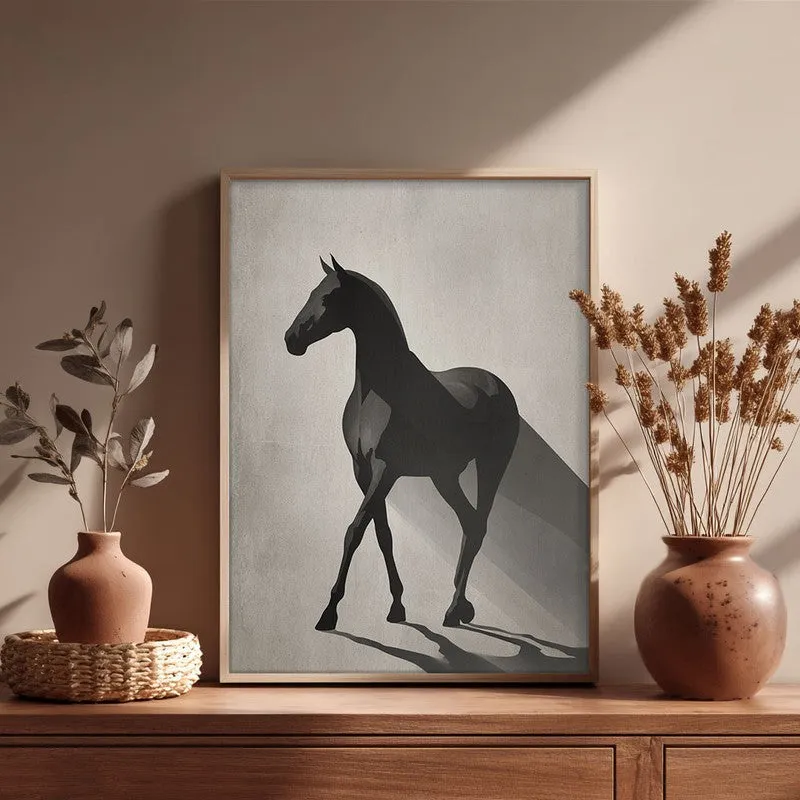 Silent Strength Wall Painting With Brown Frame media 4