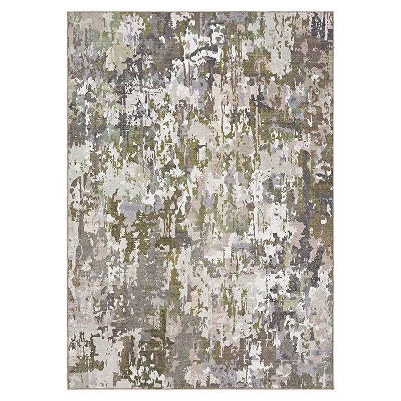 Aria Abstract Carpet - Olive media 1