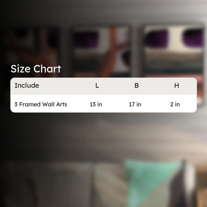 Elma Abstract Wall Painting - Set Of Three media 5