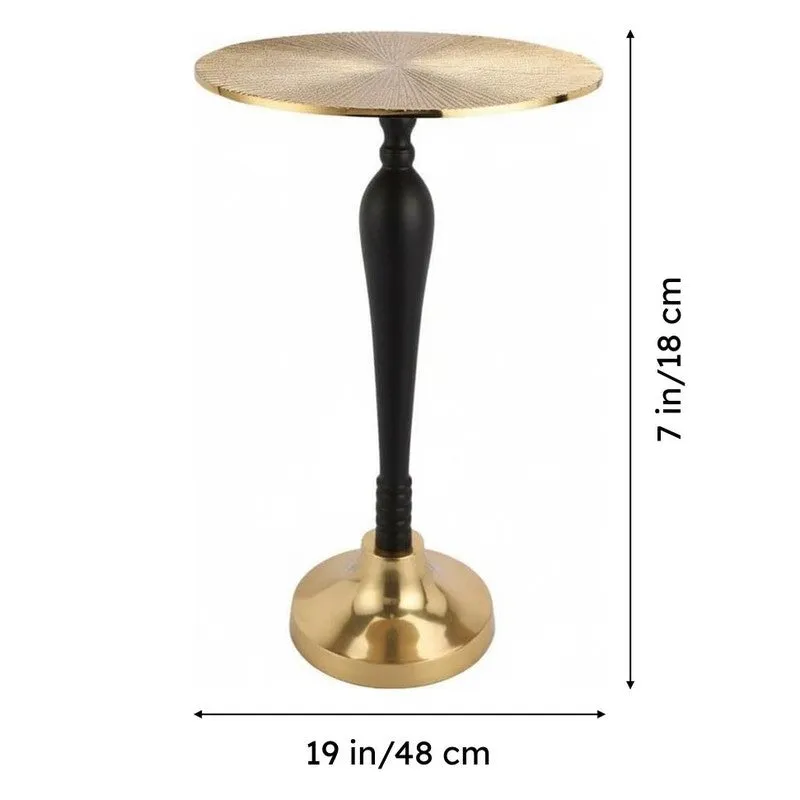 Araban Accent Table - Black & Gold media 6