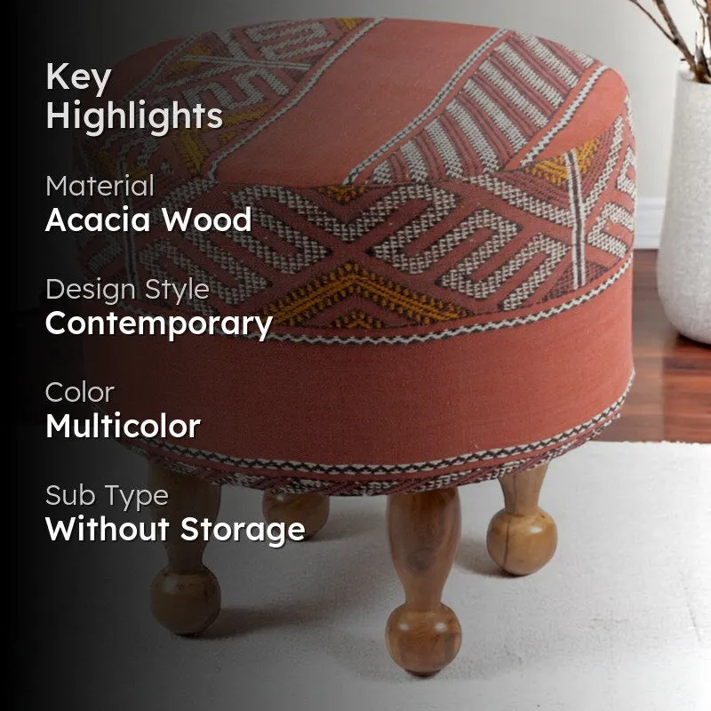 Hverix Acacia Wooden Ottomans media 2