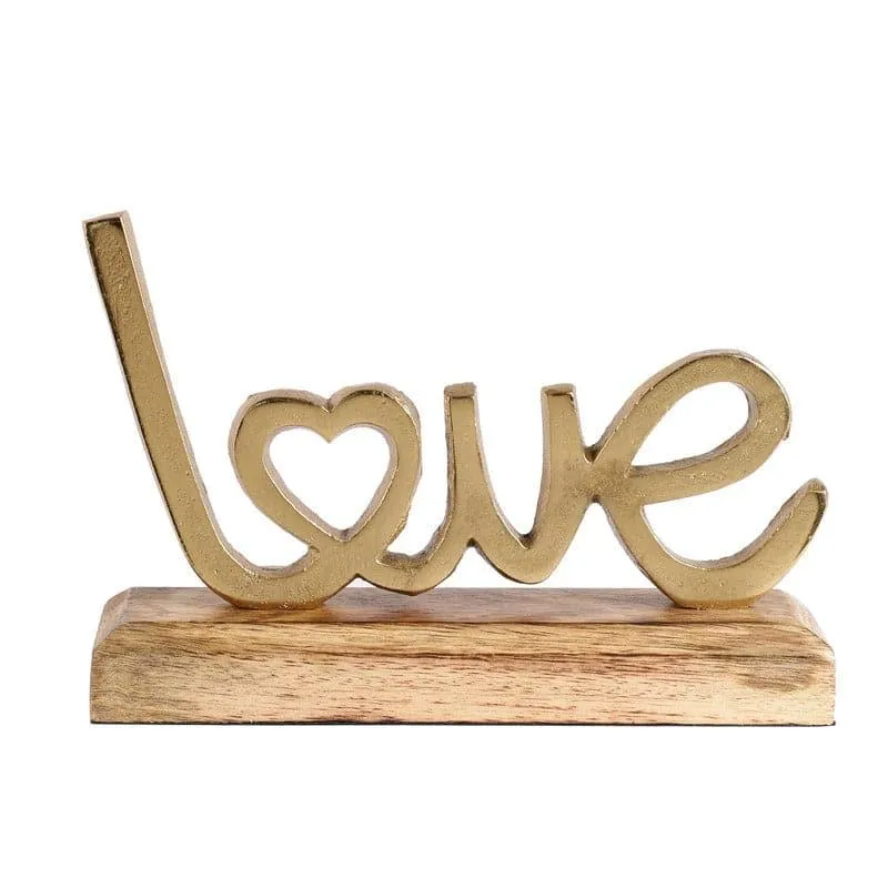 Love Loop Typography Showpiece - Gold media 3