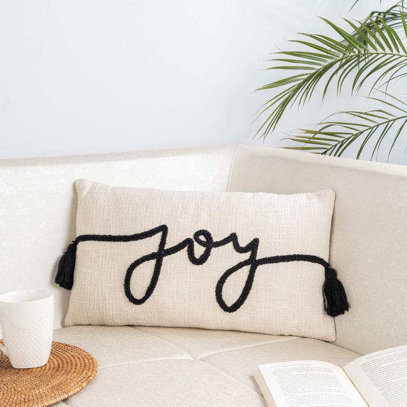 Joy Embroidered Cushion Cover - Set Of Two media 4