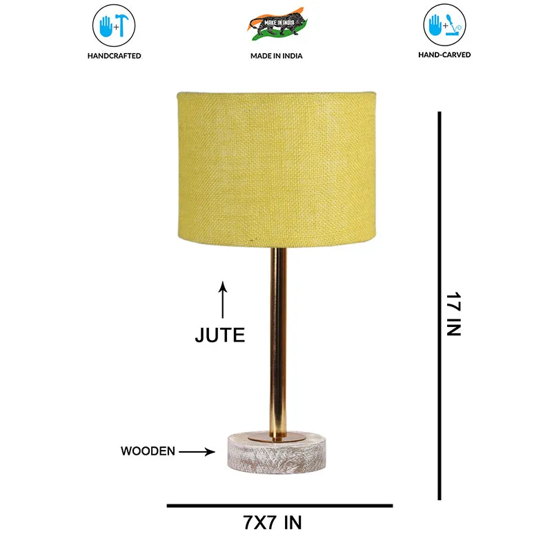 Sienna I Rodin Wooden Table Lamp - Yellow,Gold,White media 7