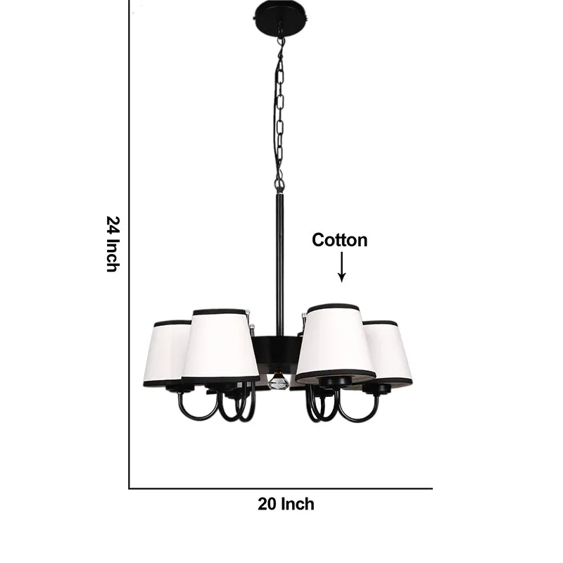 Viya Conical Ceiling Lamp - Black & White media 5
