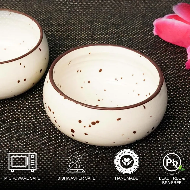 Cera Specks Snack Bowl (Brown, Ivory) - Set Of Two media 5