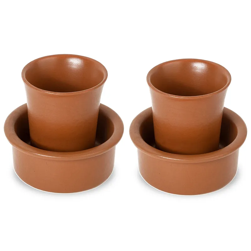 Brew Coffee Ceramic Dabara Set (120 ML) - Four Piece Set media 6