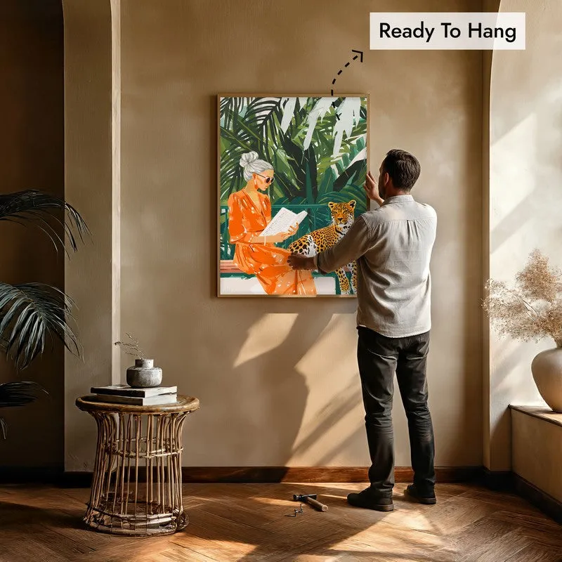 Aranya Grace Canvas Wall Painting With Brown Frame media 8