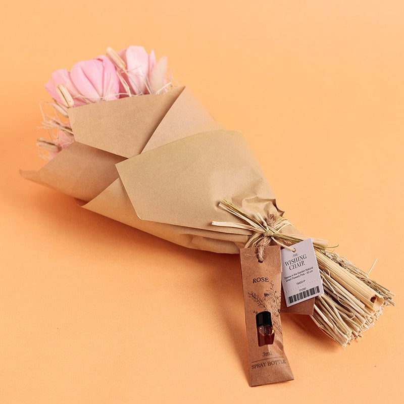 Rose Éterne Dried Flower Bouquet - Pink media 4