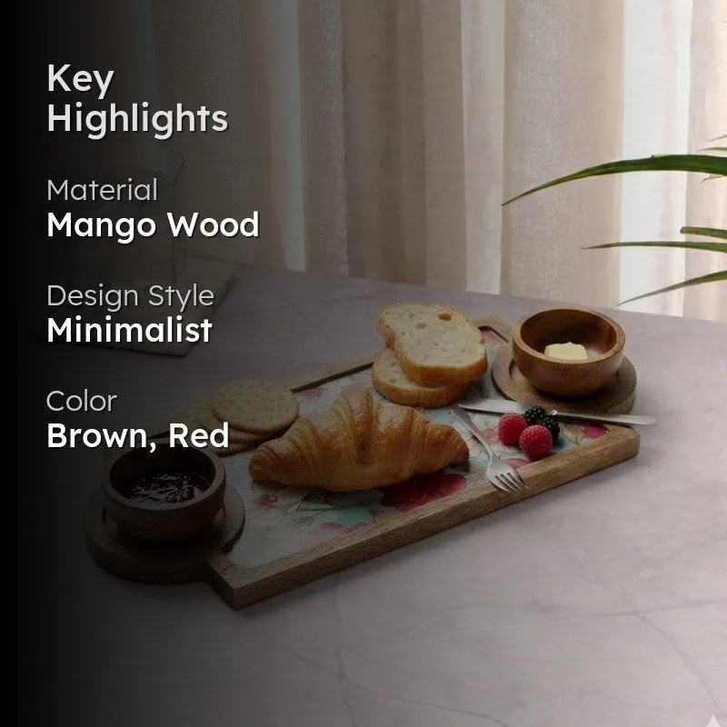 Norvella Mango Wood Dining Platter - Three Piece Set media 2