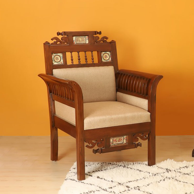 Maharaja Teak Wood Accent Chair