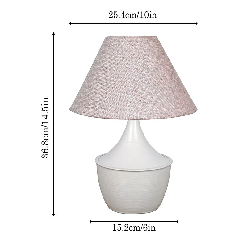 Obliqe Metal Table Lamp - Beige,White media 5
