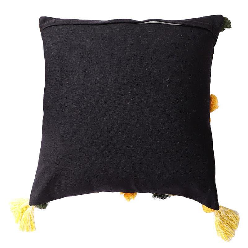 Floro Magica Embroidered Cushion Cover - Black media 5