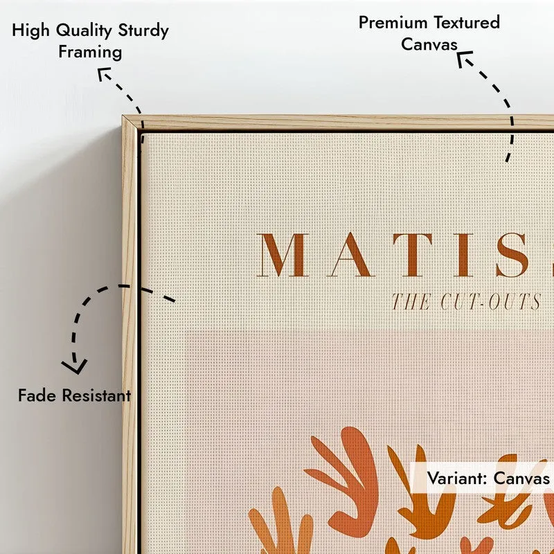 Botanical Rhythm Canvas Wall Painting With Brown Frame media 7