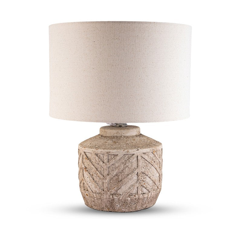 AarviDecor Aurelia Designer Stone Table Lamp - White media 4