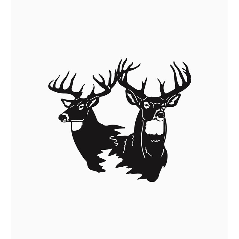 Pair Of Reindeer Black Iron Wall Accent media 3
