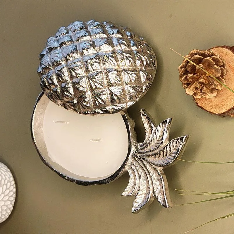 Luxe Pineapple Oudh Scented Candle - Silver media 4