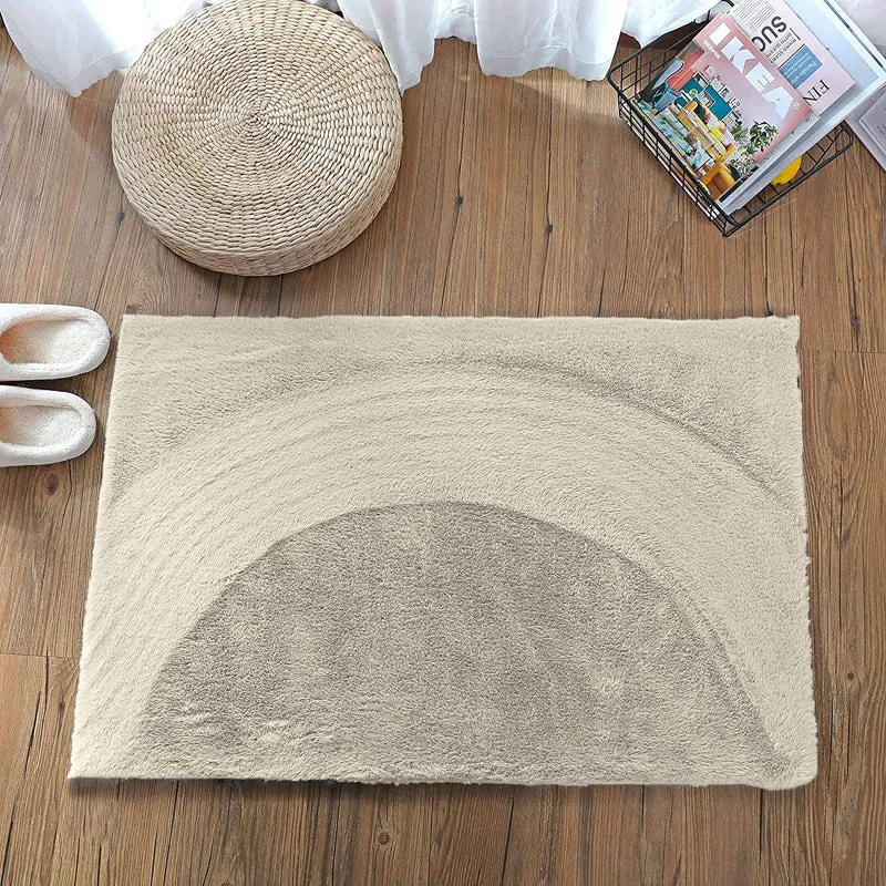 Ruffle Luxe Bath Mat - Beige media 1