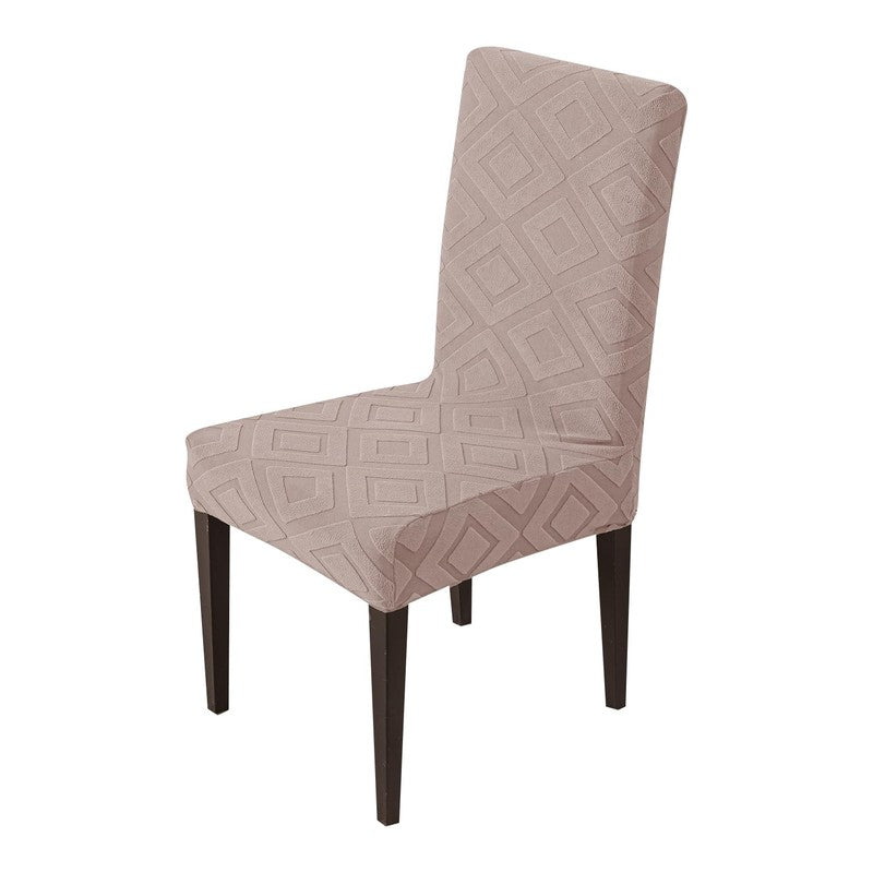 Diamante Jacquard Chair Cover - Soft Pink media 3