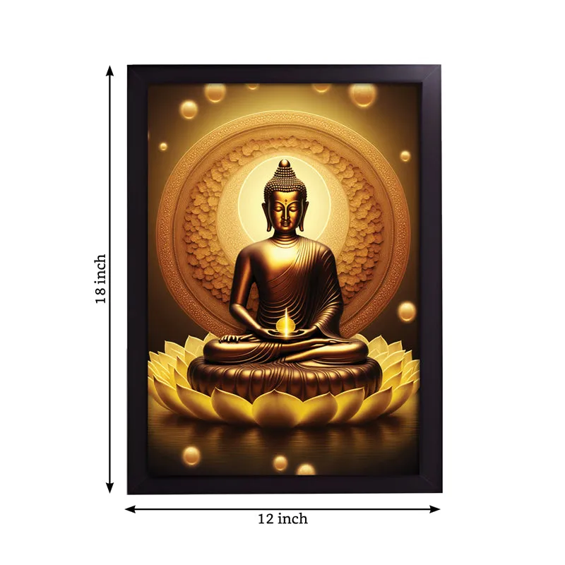 Golden Serene Buddha Wall Art media 7