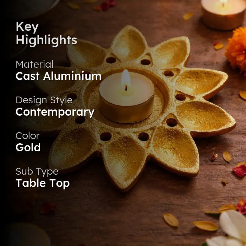 Golden Prestige Tealight Holder media 2