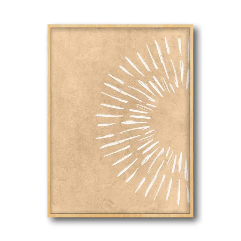 Golden Radiance Canvas Wall Painting With Brown Frame media 3