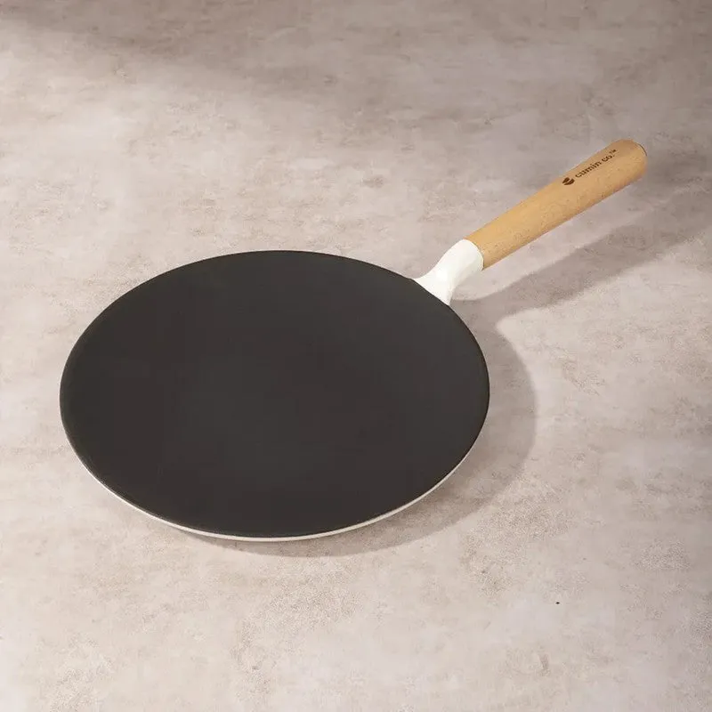 Cumin Co Enamel Cast Iron Roti Tawa - White media 6