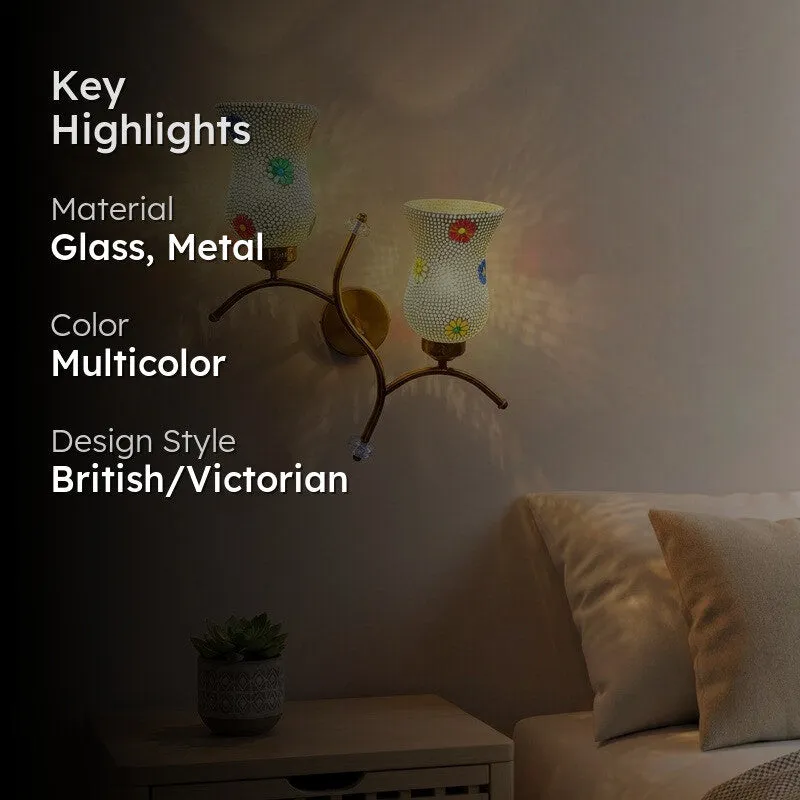 Lumecrest Twin Glass Wall Lamp - White media 2