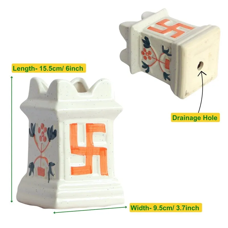 Swastika Planter - White media 4