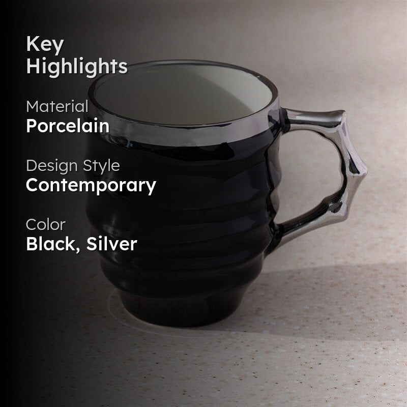 Raleigh Porcelain Coffee Mug (350 mL) - Black media 2