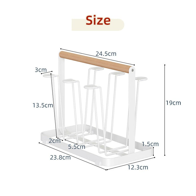 Sip Stack Carbon Steel Glass Drying Rack with Handle media 10