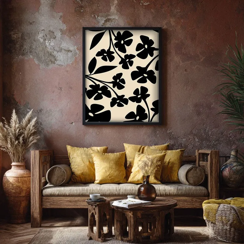Noir Garden Canvas Wall Painting With Black Frame media 7