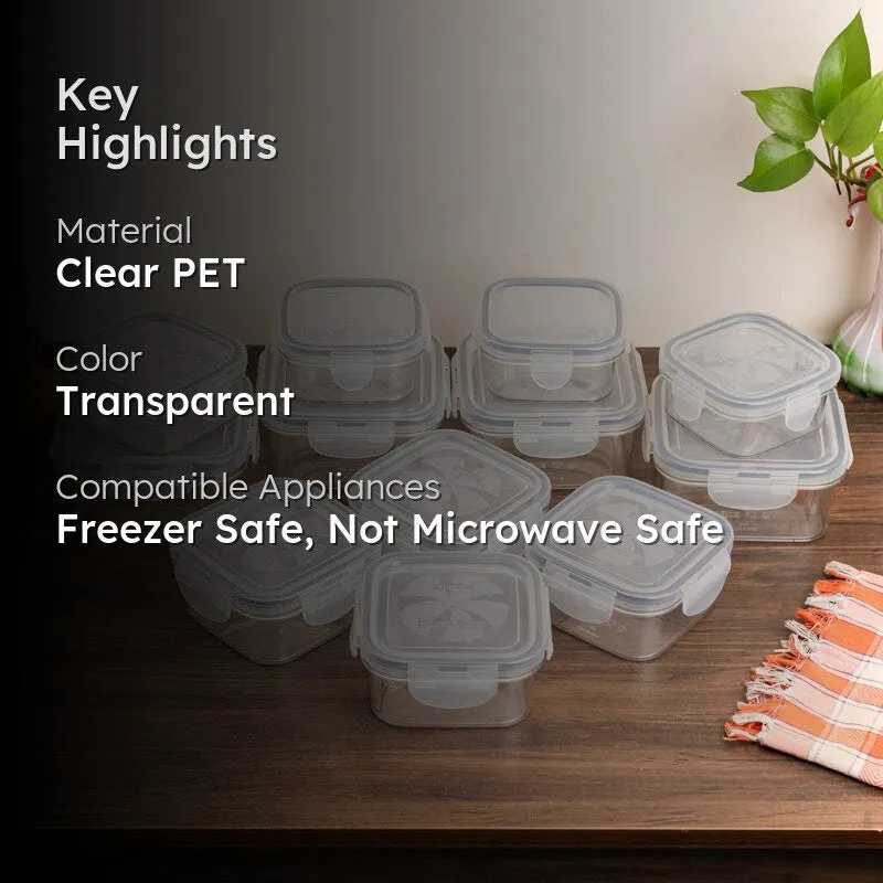 FreshLock Transperant Clear PET Lunch Box - Set of Twelve media 2