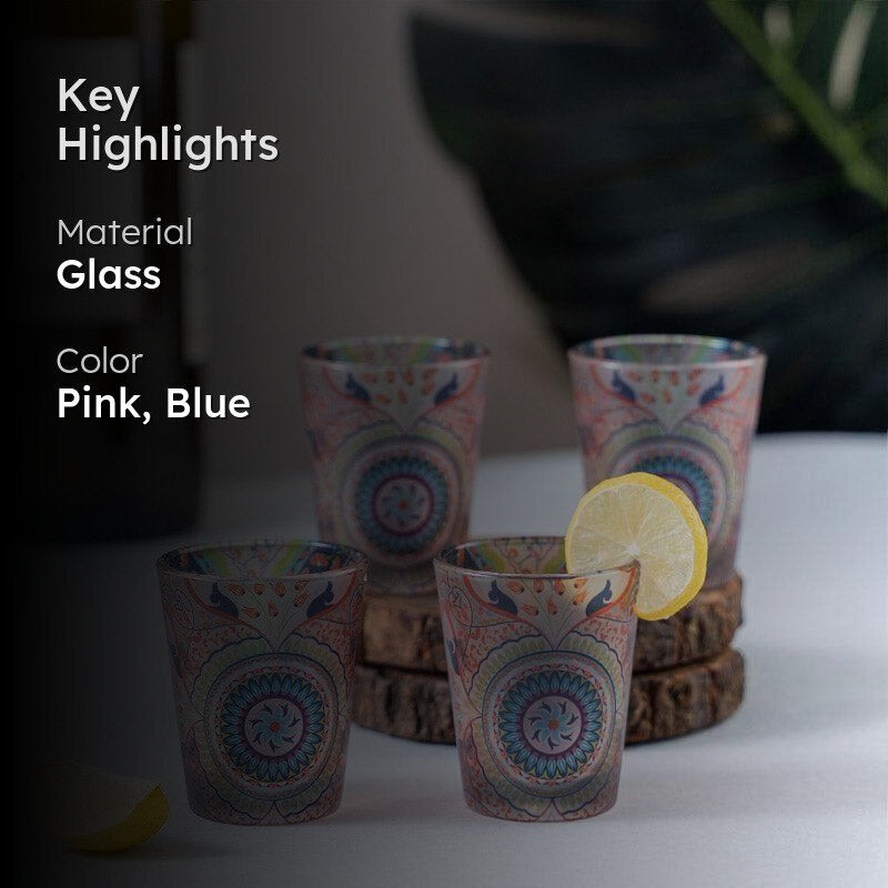 Turkish Tale Shot Glass (Pink & Blue) (30 ml) - Set Of Four media 2