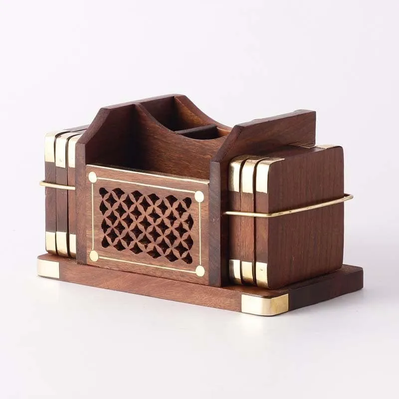 Jalidar Cutlery Holder With Coaster - Set Of Six media 5