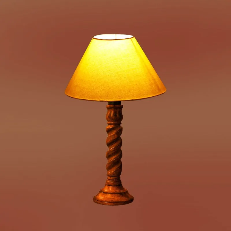 Elvane Vyno Wooden Table Lamp - Yellow media 7