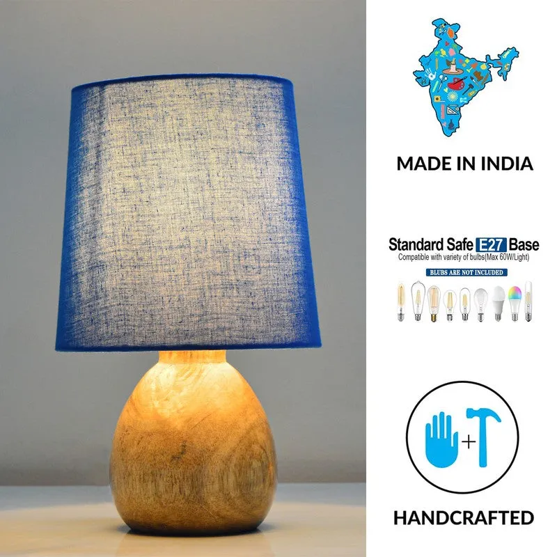 PureVista Wooden Table Lamp - Blue media 6