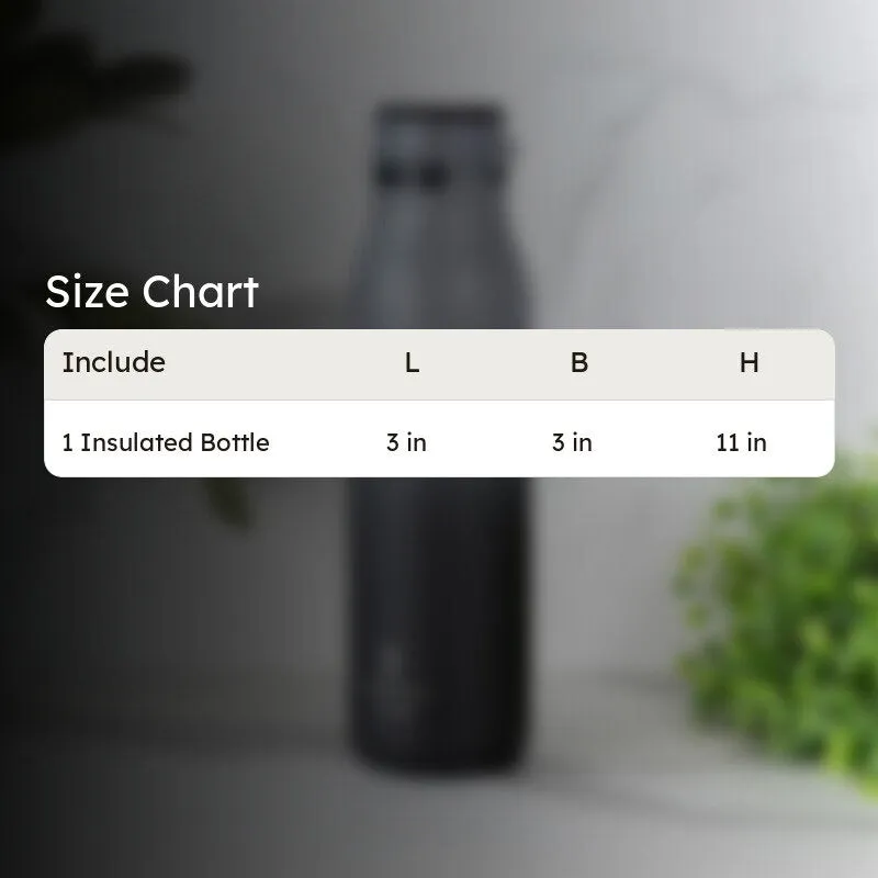 Juno Sip Hot & Cold Thermos Water Bottle (Black & Grey) - 750 mL media 7